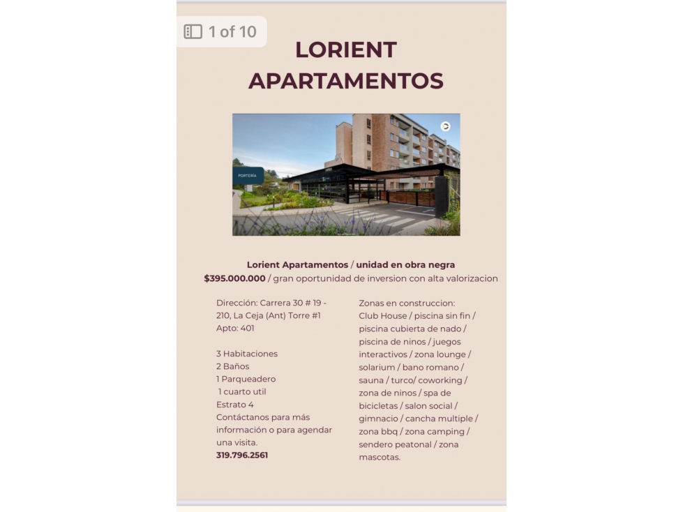Venta de apartamento en la Ceja en obra gris — foto 5