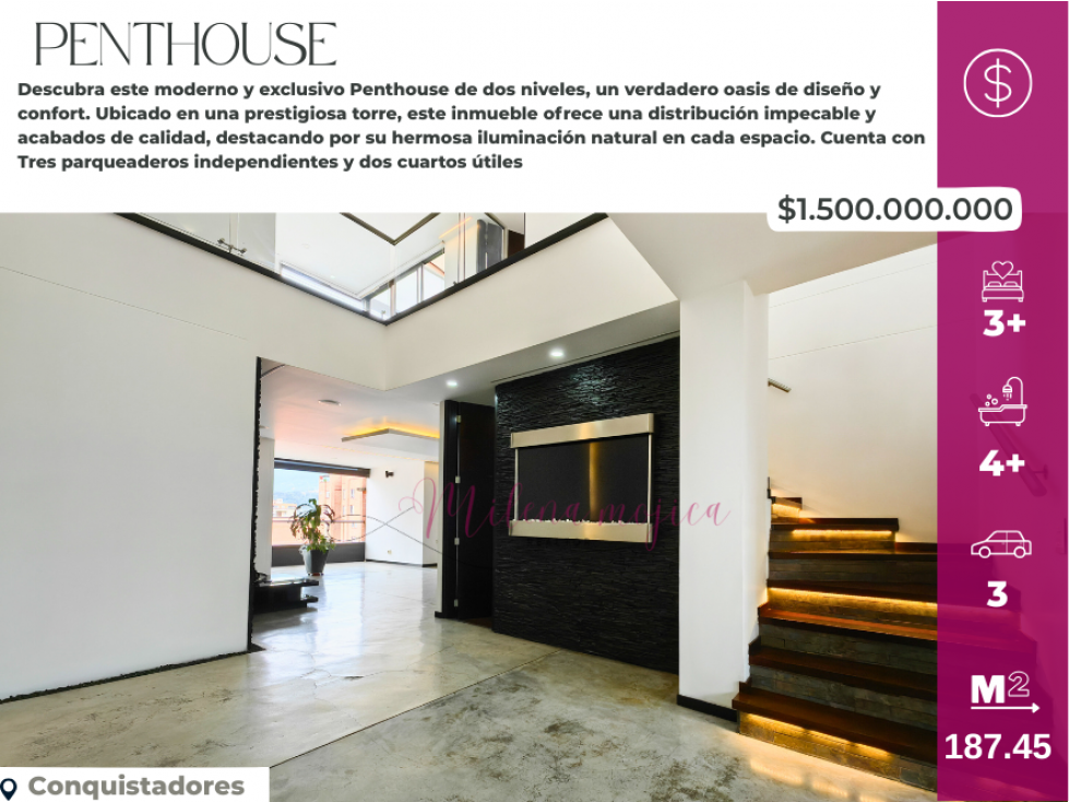 Espectacular Pent-house Dúplex con Acabados de Lujo y Vista Panorámica
