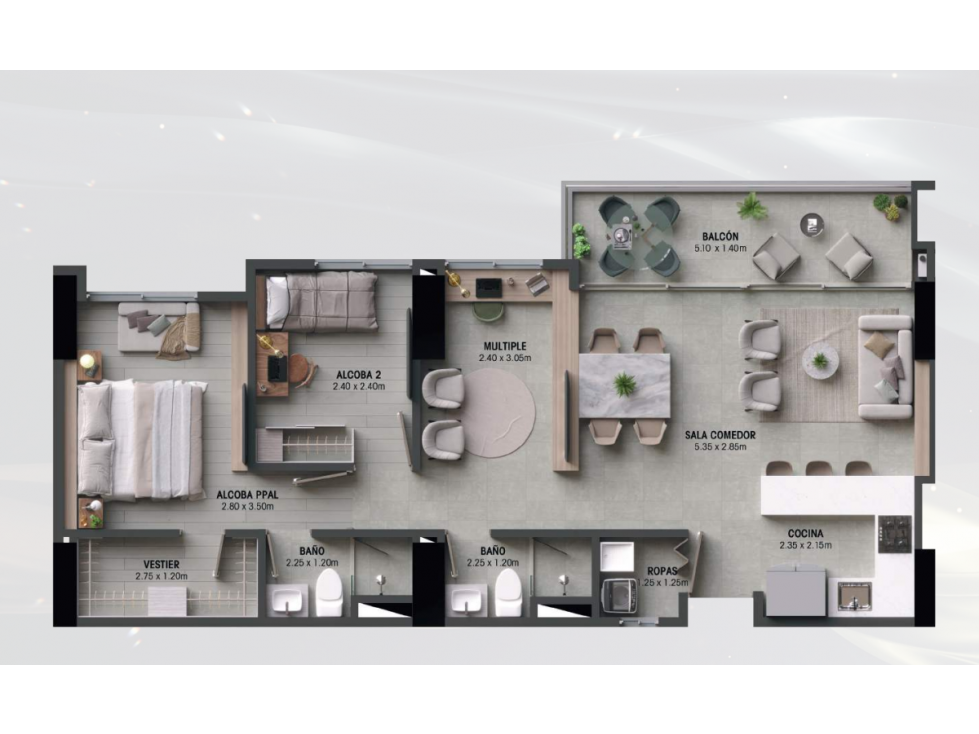 CESIÓN APARTAMENTO CIUDAD DEL RÍO MEDELLÍN, ENTREGA DICIEMBRE 2026 — foto 2
