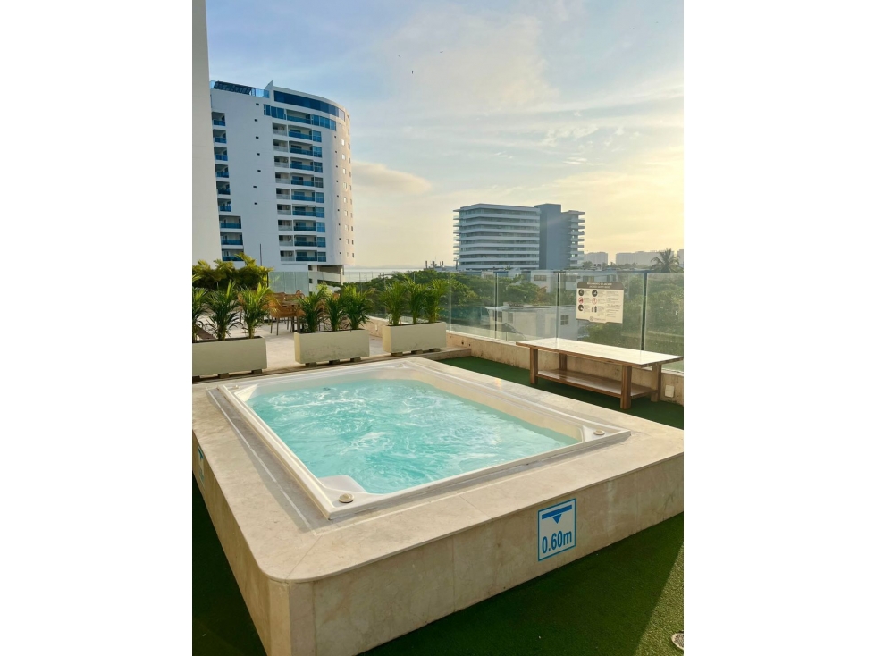 VENDO APARTASUITE AMOBLADO CON VISTA AL MAR EN CARTAGENA BEACH CRESPO