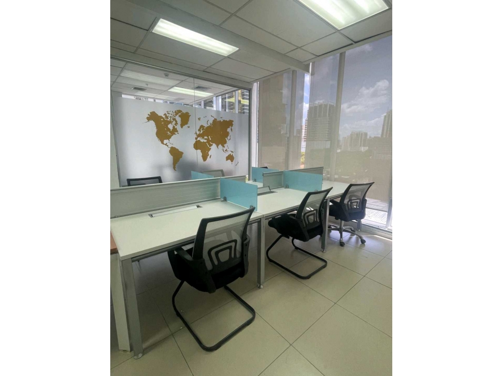 ALQUILER OFICINA AMOBLADA MANTENIMIENTO Y AIRE INCLUIDO OBARRIO CP — foto 2