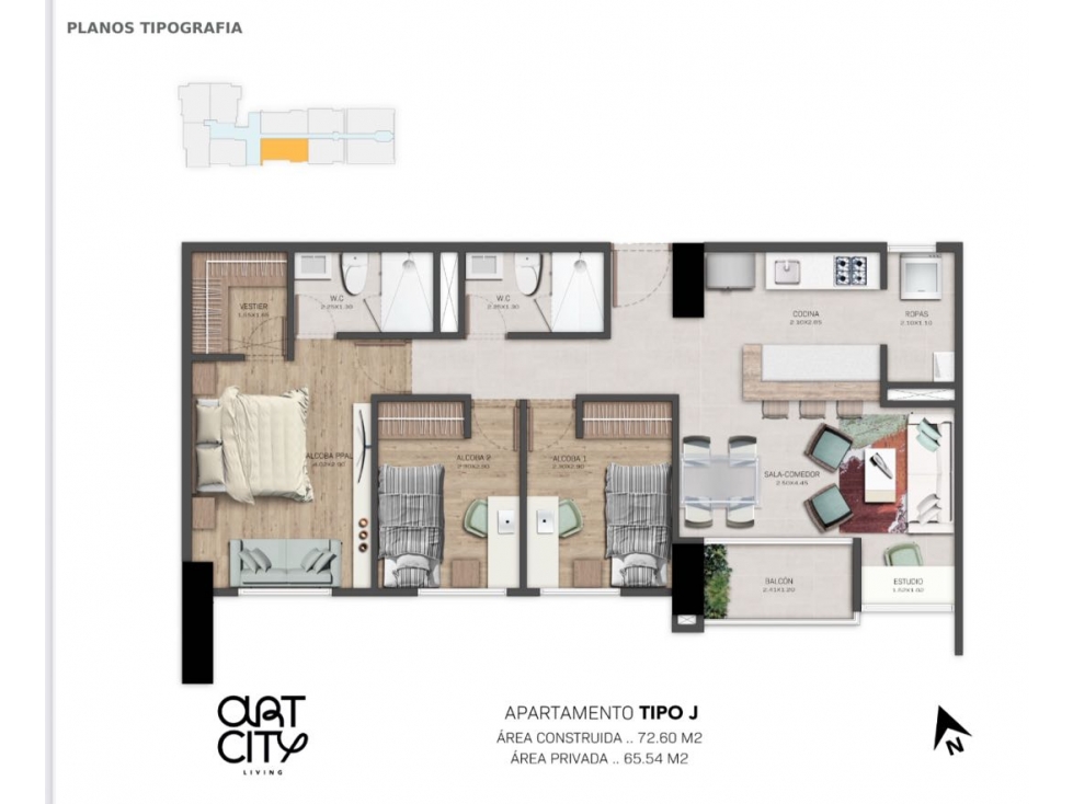Apartamento en Ciudad del Rio, Nuevo — foto 2