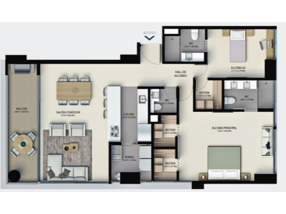 VENTA APARTAMENTO MODERNO - POBLADO SECTOR INTERCONTINENTAL-RENTANDO — foto 3