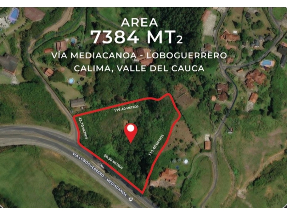 Lote independiente para la venta en Calima, Valle del Cauca!! - 2