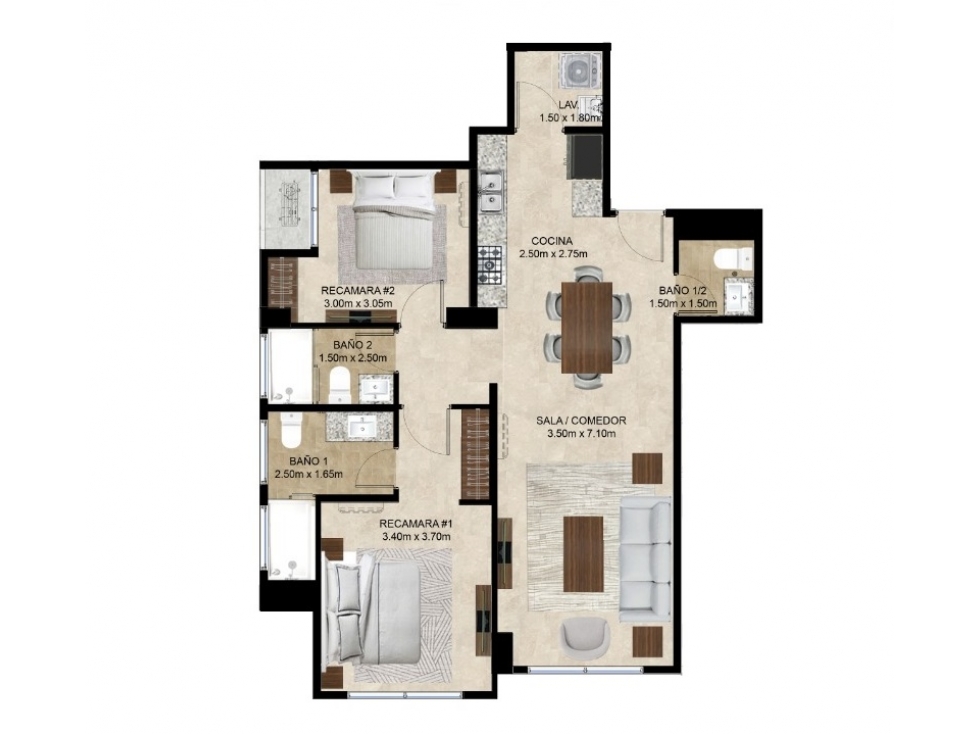 Apartamento en venta, Santa María