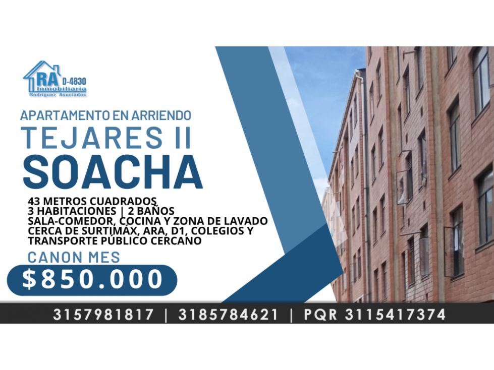 Apartamento en Arrendar en Soacha