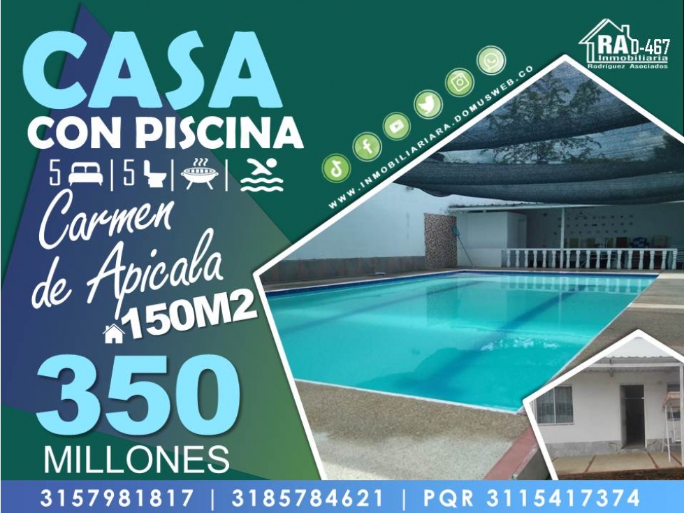 Casa en Vender en Carmen de Apicalá - 1