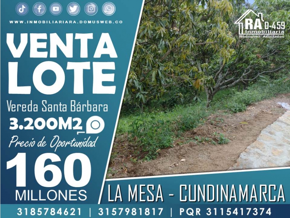 Lote en Vender en La Mesa