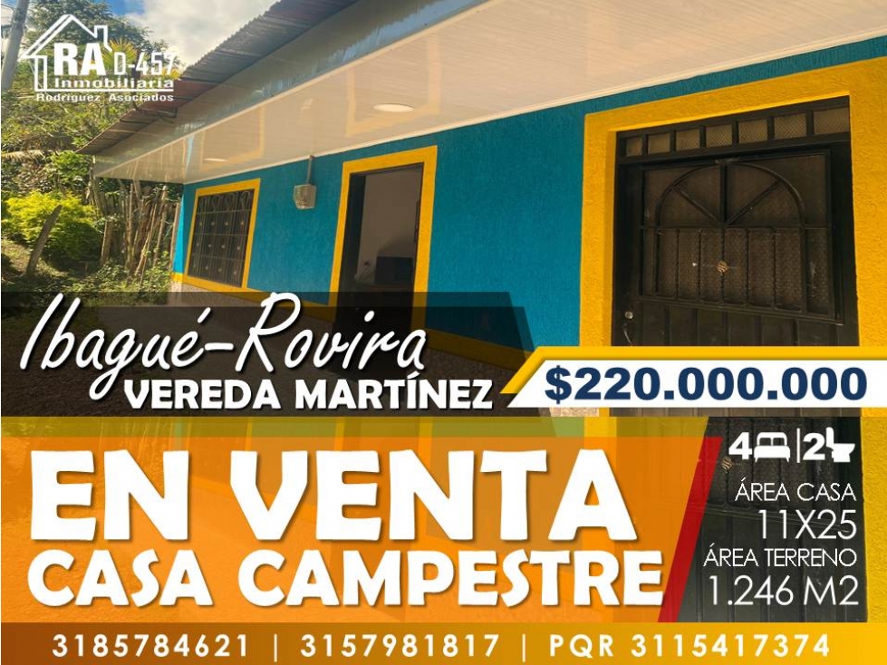 Casa campestre en Vender en Ibagué