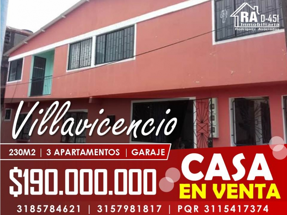 Casa en Vender en Villavicencio