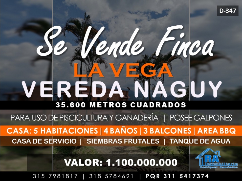 Finca en Vender en La Vega