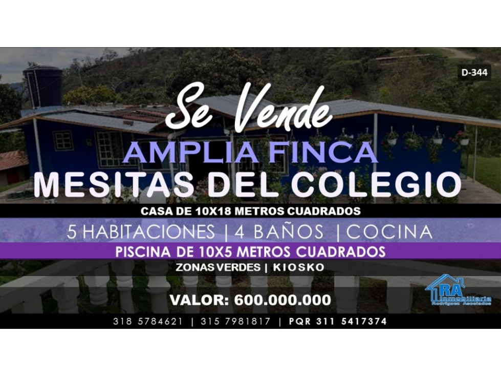 Finca en Vender en El Colegio - 1
