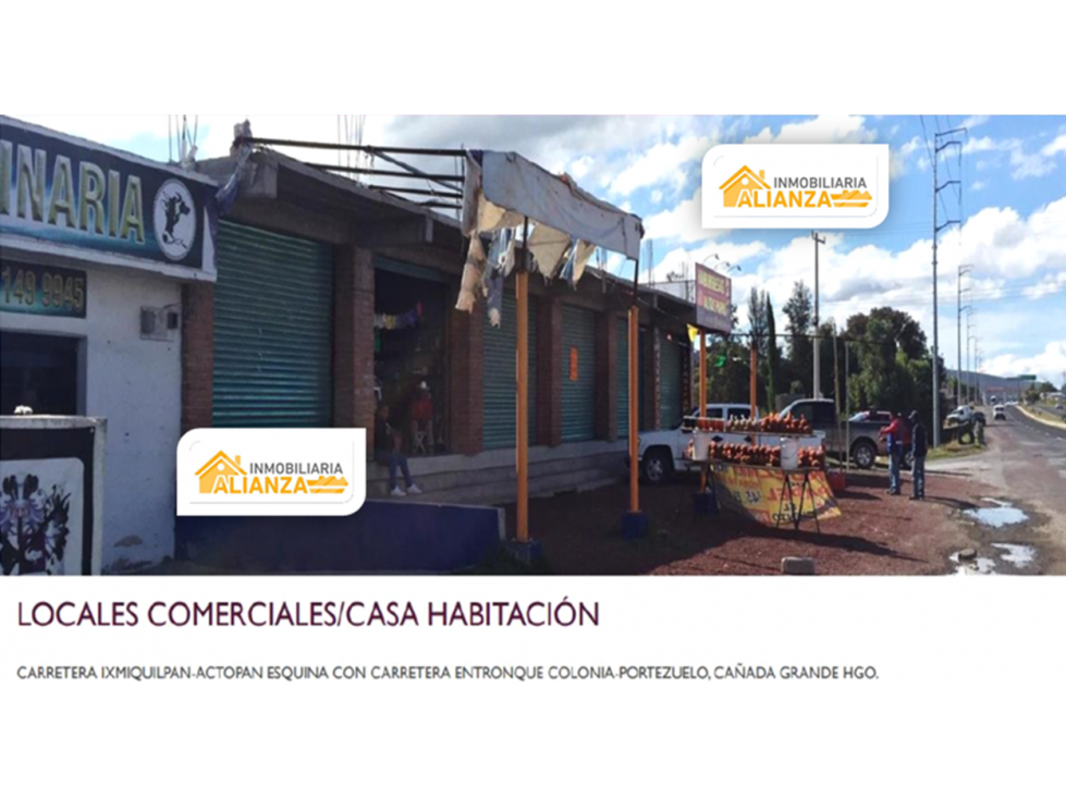Venta de Locales y bodega La Cañada San Salvador Actopan Ixmiquilpan