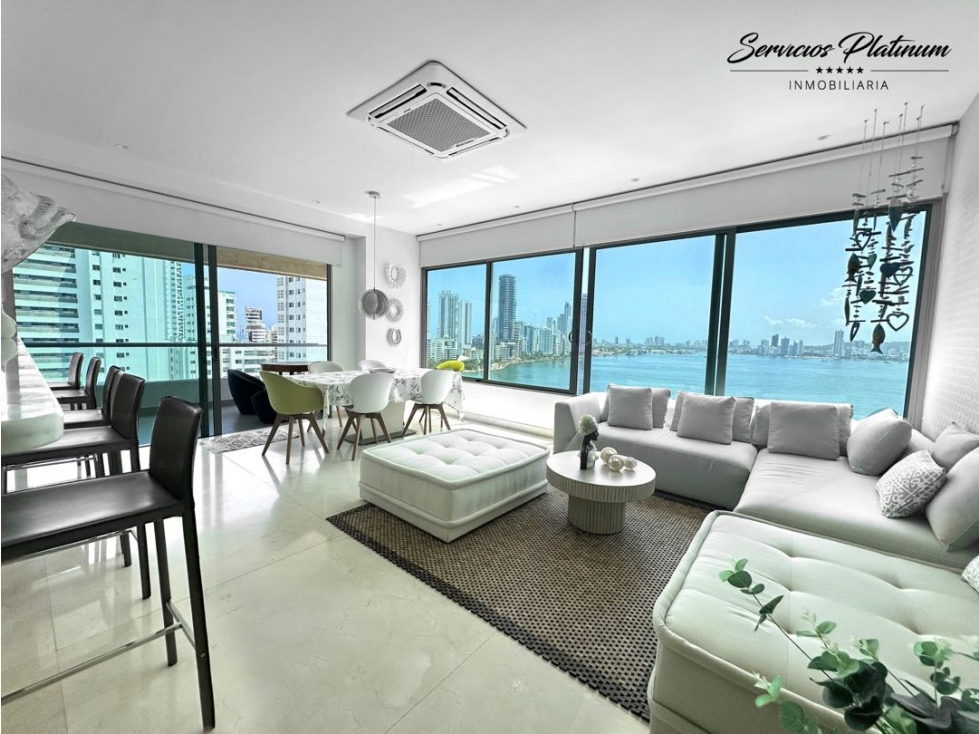 Apartamento en venta en Castillogrande con 3 cuartos vista a bahía — foto 2