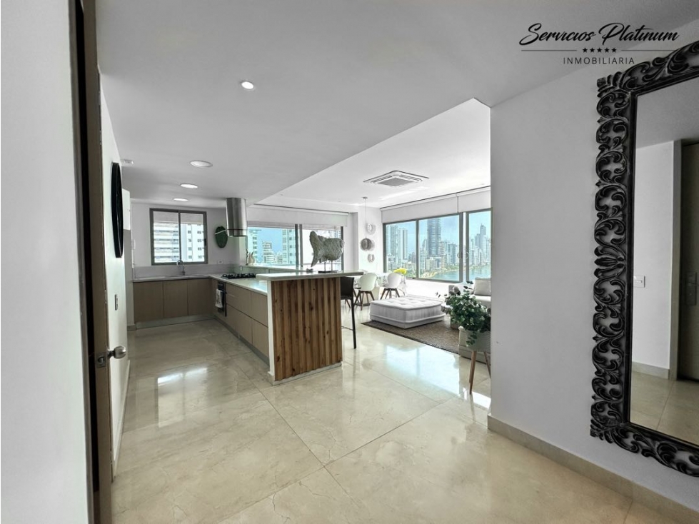 Apartamento en venta en Castillogrande con 3 cuartos vista a bahía — foto 3