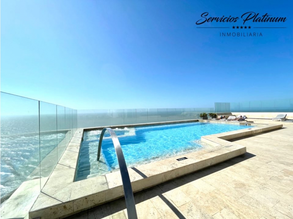 Apartamento con vista al mar uso mixto una habitación en Bocagrande