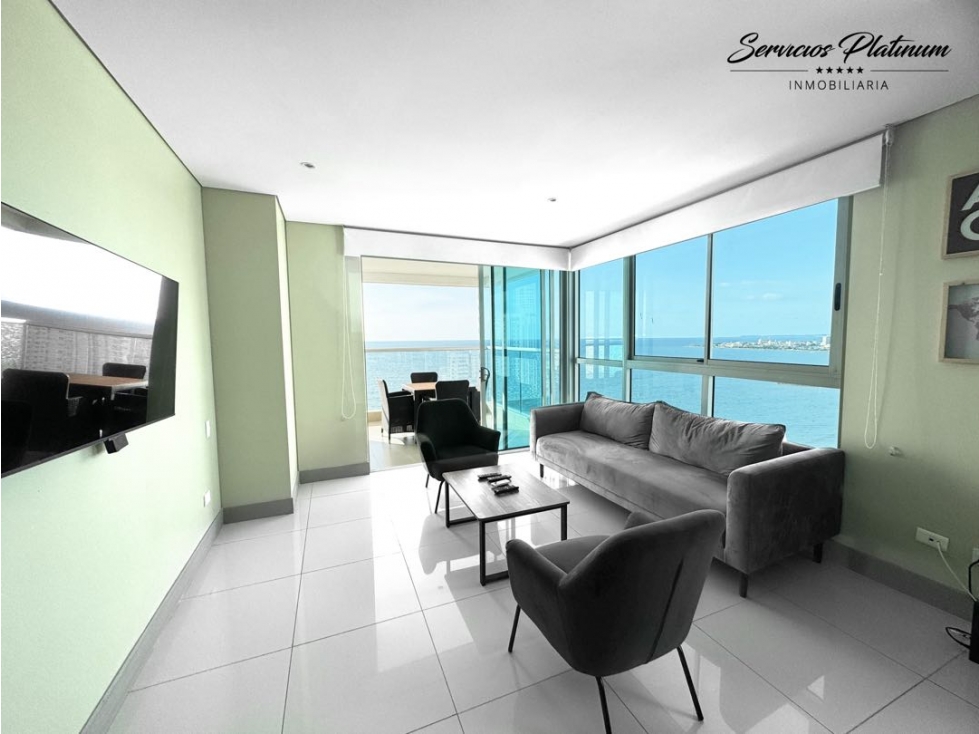 Apartamento en venta con vista directa al mar tres cuartos — foto 3