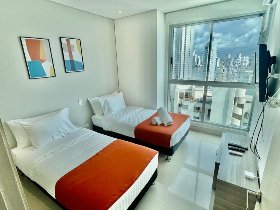 Apartamento de dos cuartos vista directa a la playa en Bocagrande — foto 6