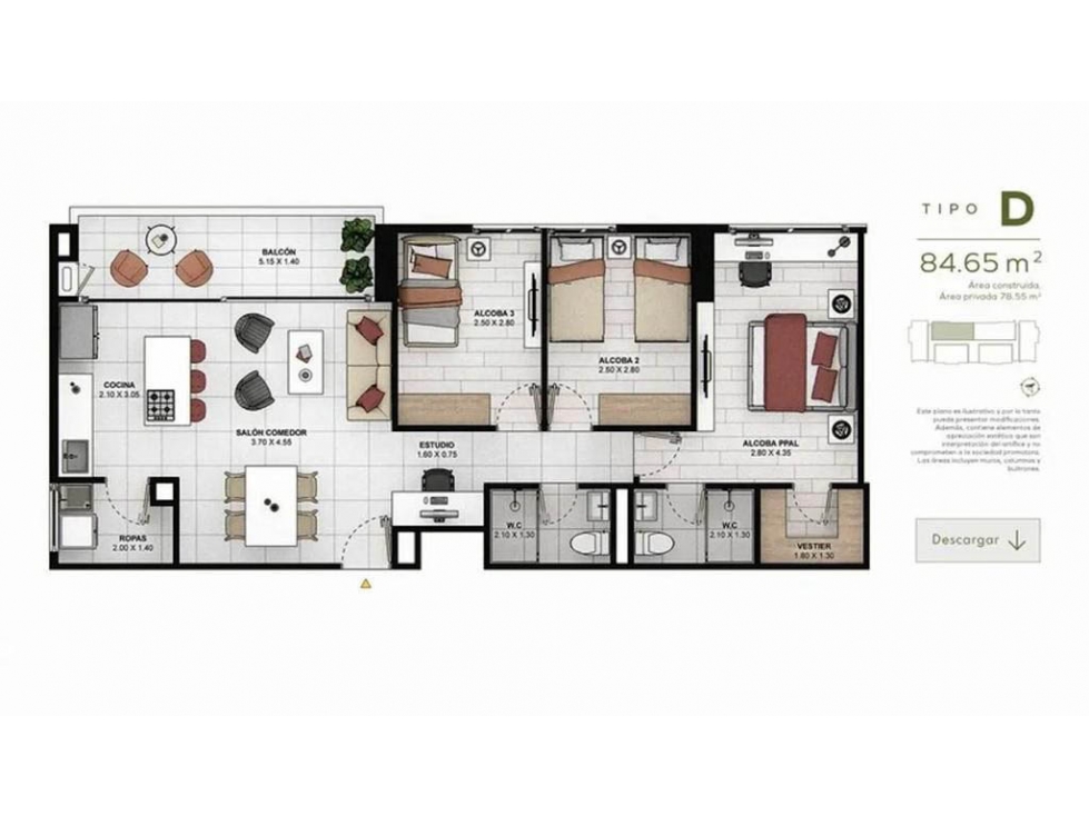Apartamento en Venta En Sabaneta Obra Gris