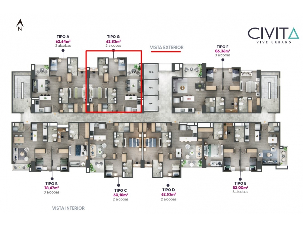 Apartamento en Cesión de Derechos en venta en Civita Envigado — foto 3