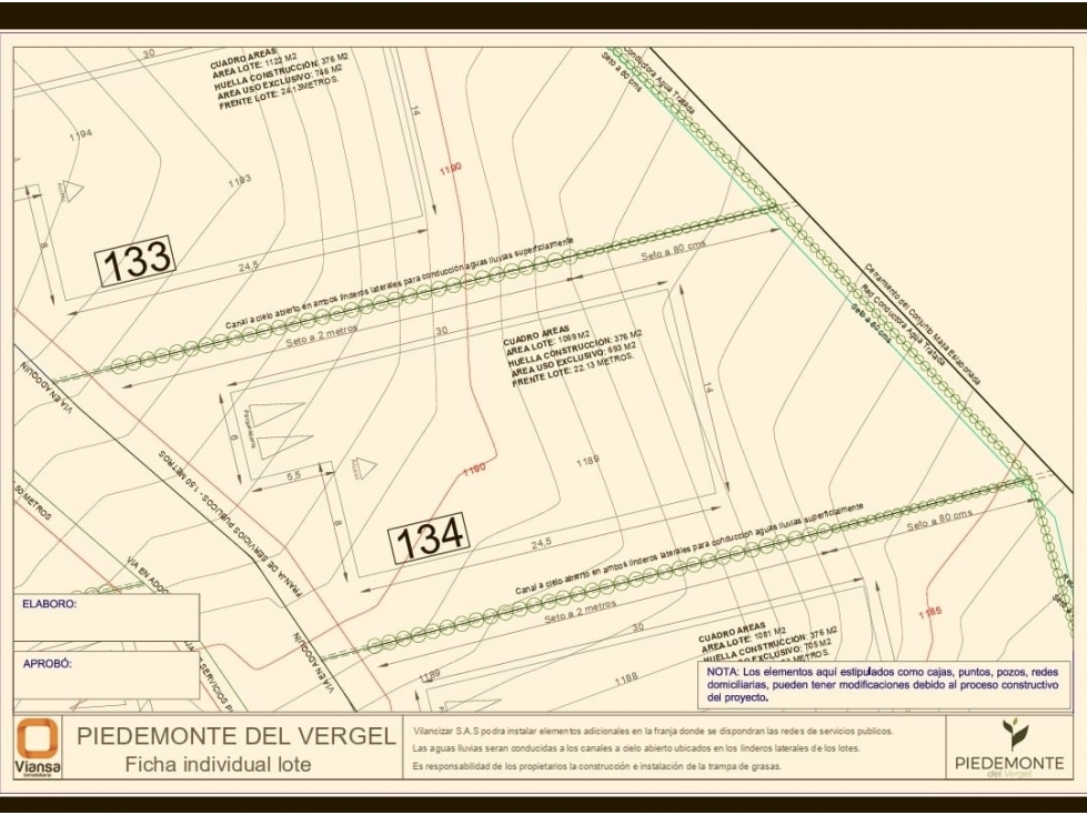 Lote en Piedemonte del Vergel