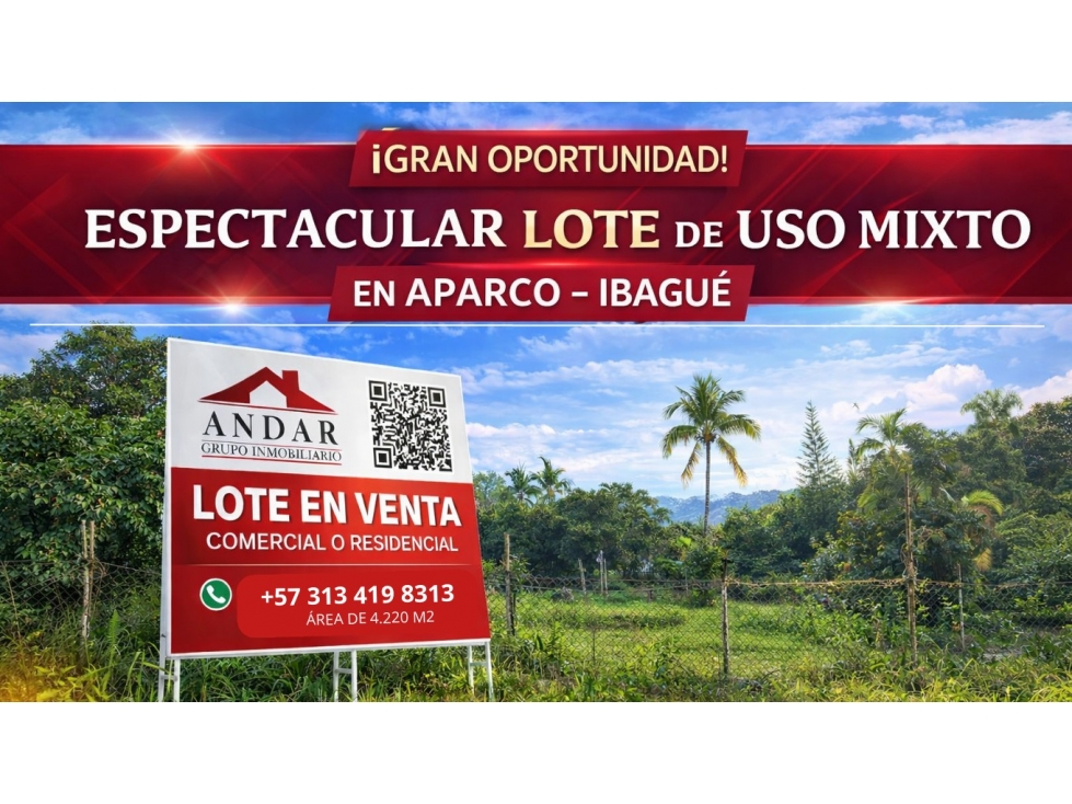 ¡Gran oportunidad de inversiÃ³n! Lote / Terreno disponible en Aparco