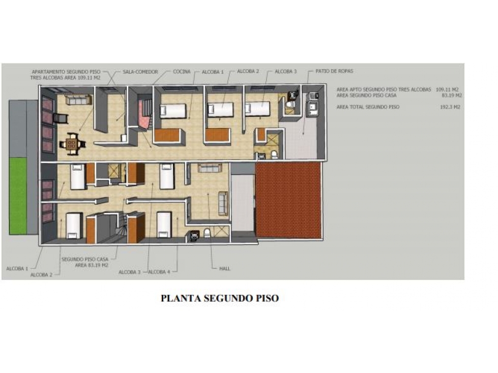 CASA EN VIPASA NORTE RENTANDO DOS PISOS CON 2 APARTAMENTOS — foto 2