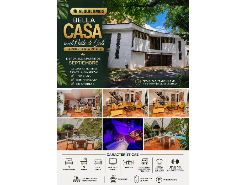 CASA DE LA CEIBA SANTA RITA OESTE AMOBLADA O SEMIAMOBLADA D180726 — foto 2