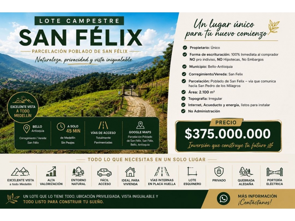VENTA LOTE EN SAN FELIX - 1