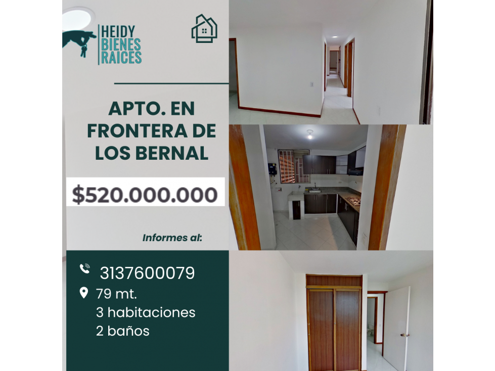 Vendo apartamento en Frontera de los BErnal