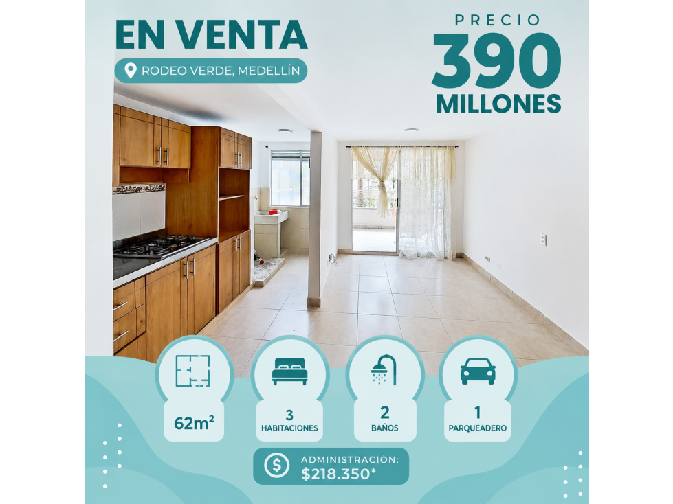Vendo apartamento en el Rodeo Medellin