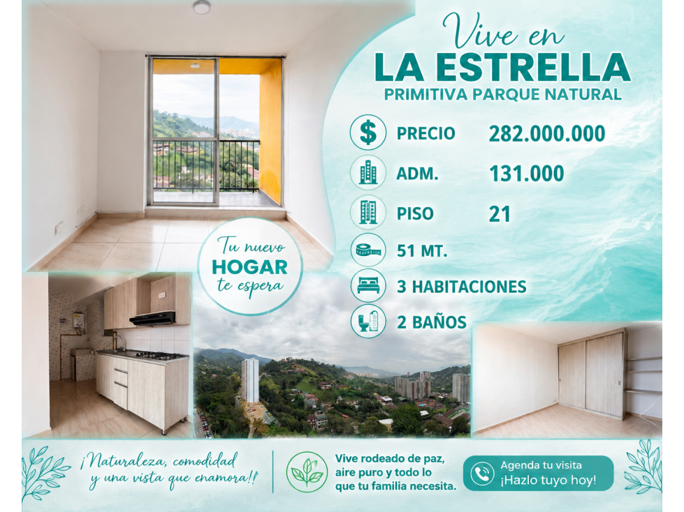 Vendo apartamento en Primitiva La Estrella