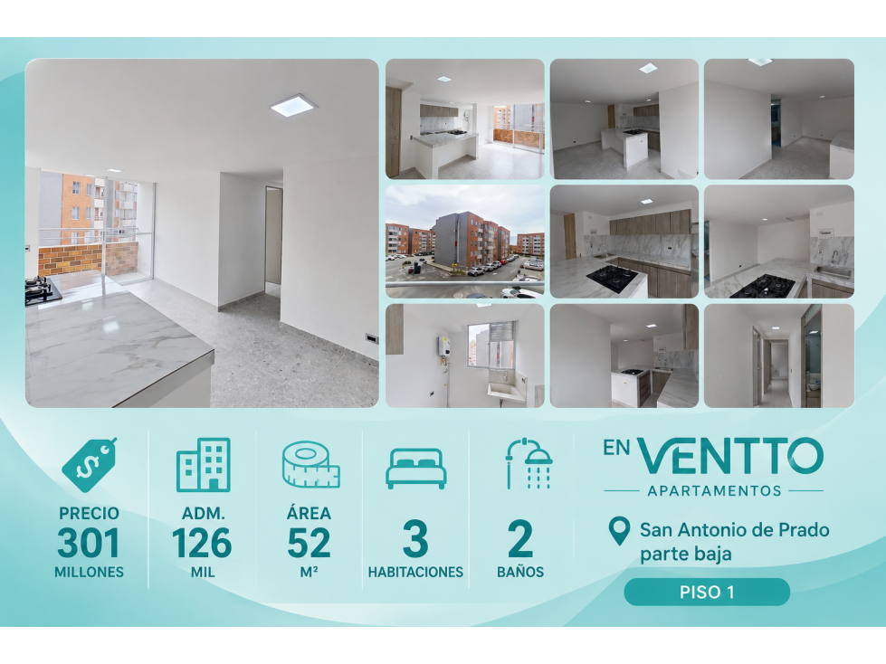 Vendo apartamento en San Antonio de Prado