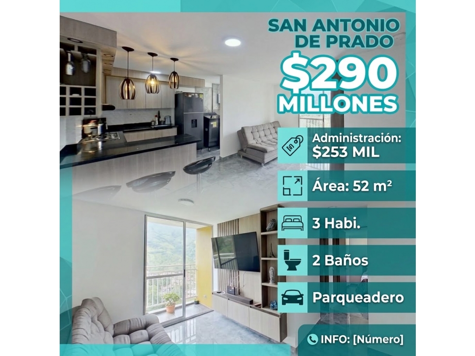 Vendo apartamento en San Antonio de Prado
