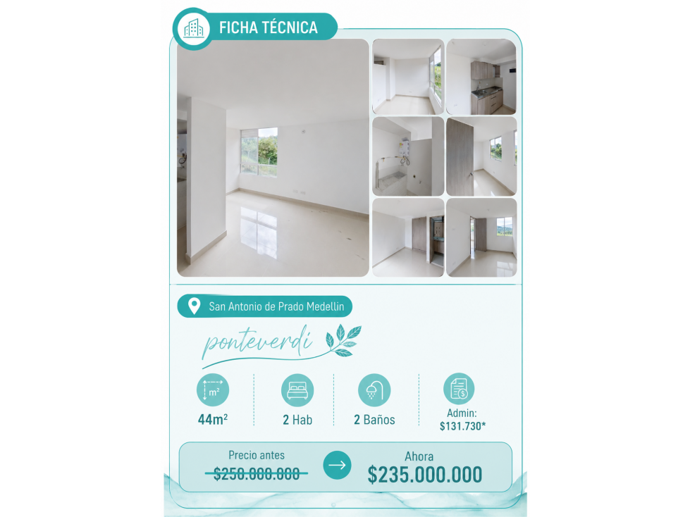 Vendo apartamento en San Antonio de Prado
