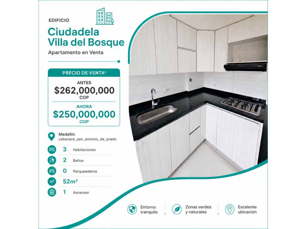 Vendo apartamento Ciudadela Villa del Bosque