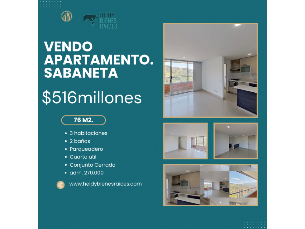 Vendo apartamento en Sabaneta