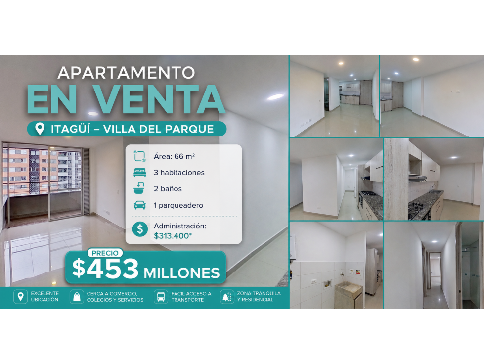 Vendo apartamento en Itagui Villa del parque — foto 2