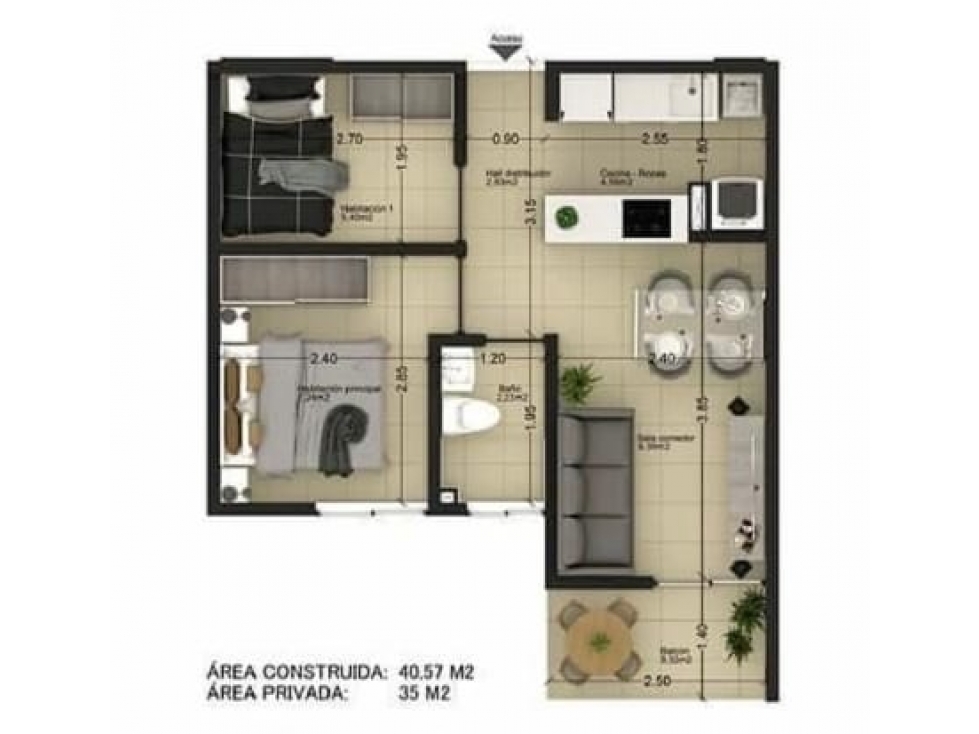 SE VENDE APARTAMENTO EN CONJUNTO TERRAGRATA