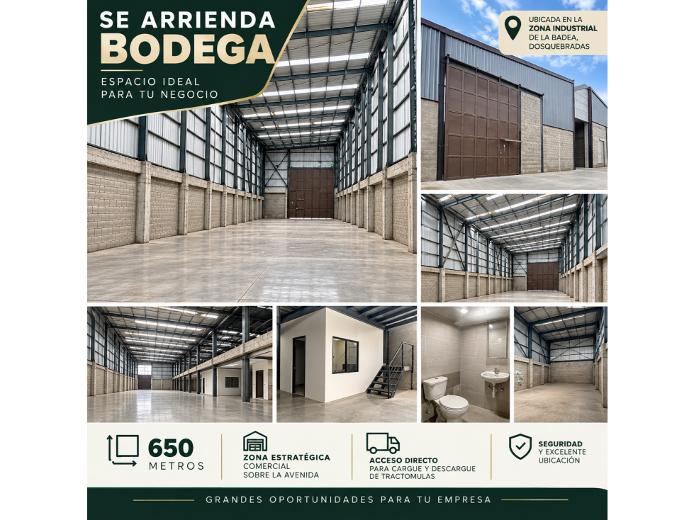 SE RENTA BODEGA EN ZONA INDUSTRIAL LA BADEA - 2
