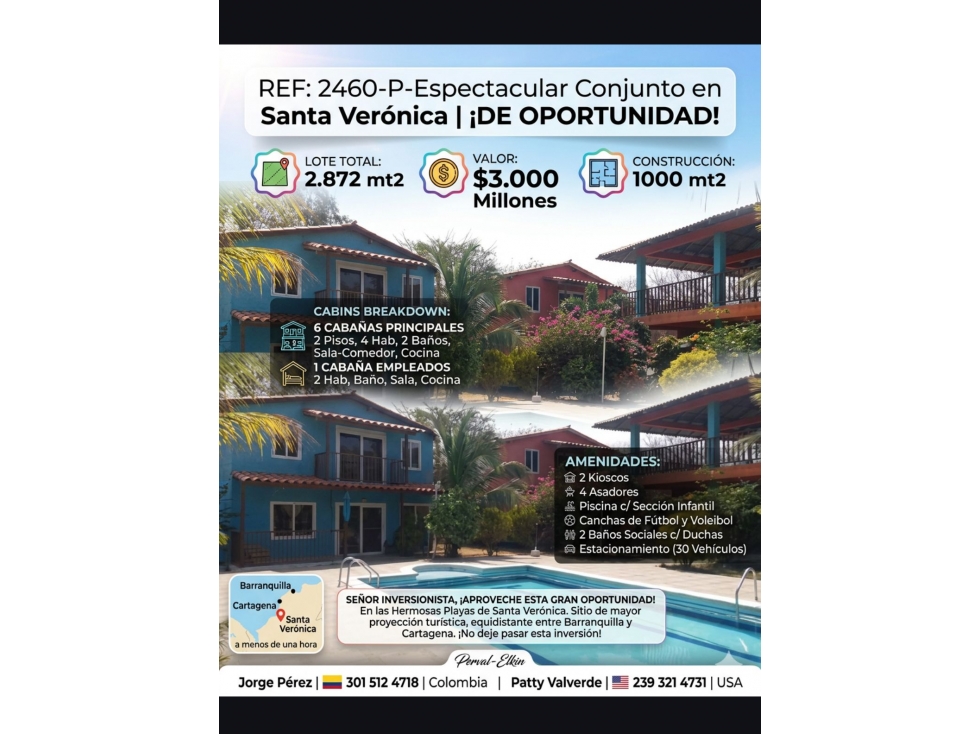 Condominio Turístico de 6 Cabañas con Piscina en Santa Verónica — foto 2