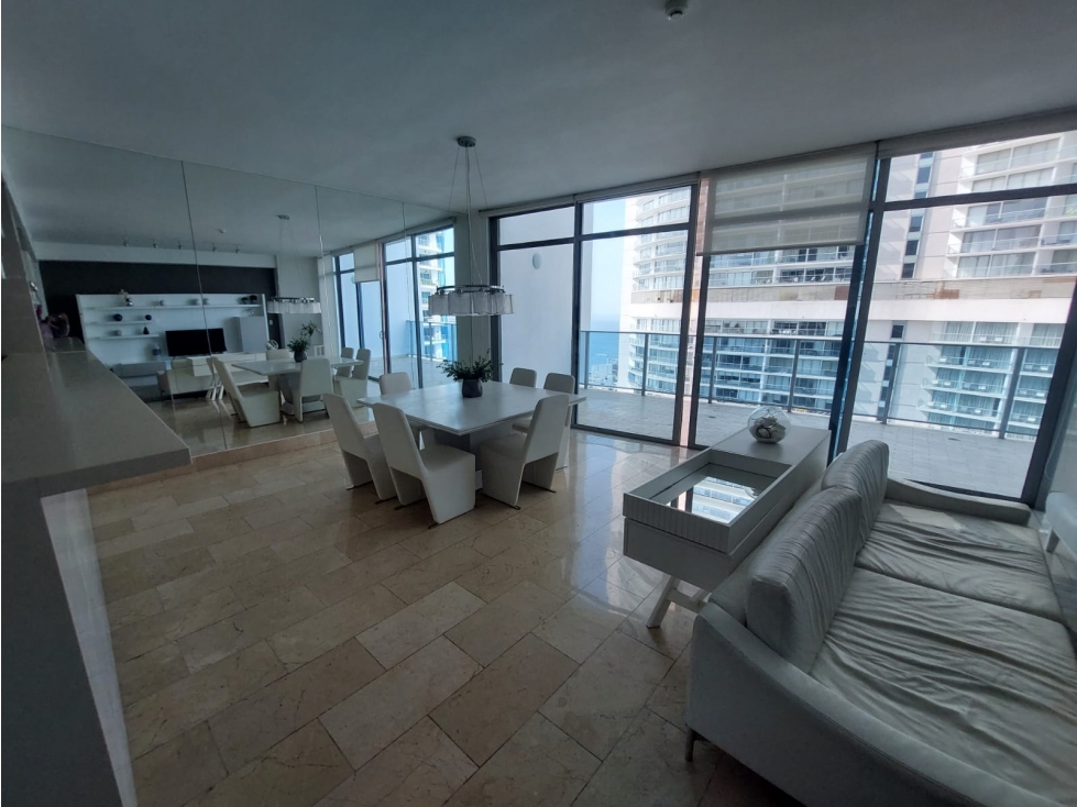 PUNTA PACÍFICA, ALQUILO ELEGANTE APARTAMENTO AMOBLADO 231mts2,