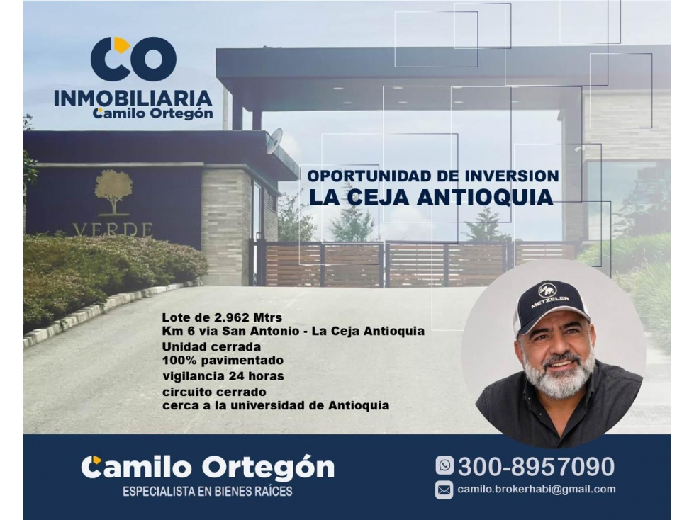 Lote 2.962m² Verde Campiña $860M San Antonio-La Ceja con 260926-01 — foto 6