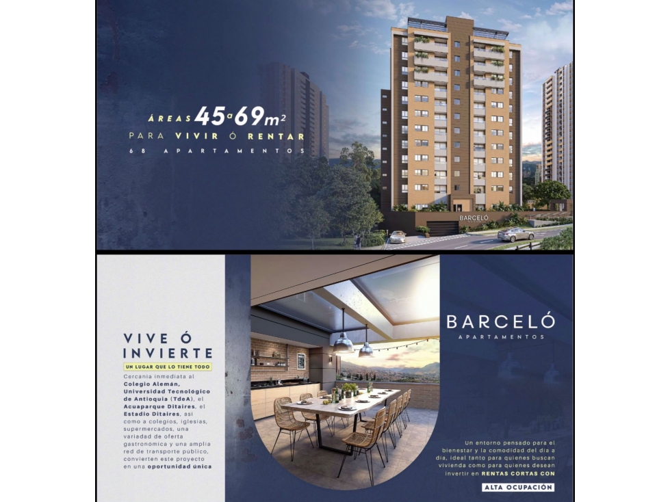 PROYECTO BARCELÓ SOBRE PLANO - ITAGUI DITAIRES - RENTAS CORTAS
