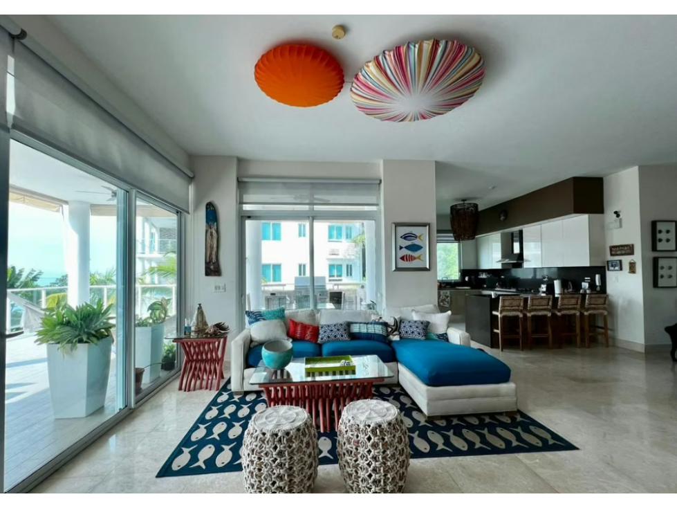 SE VENDE HERMOSO APARTAMENTO FRENTE AL MAR EN BIJAO AMOBLADO - 4