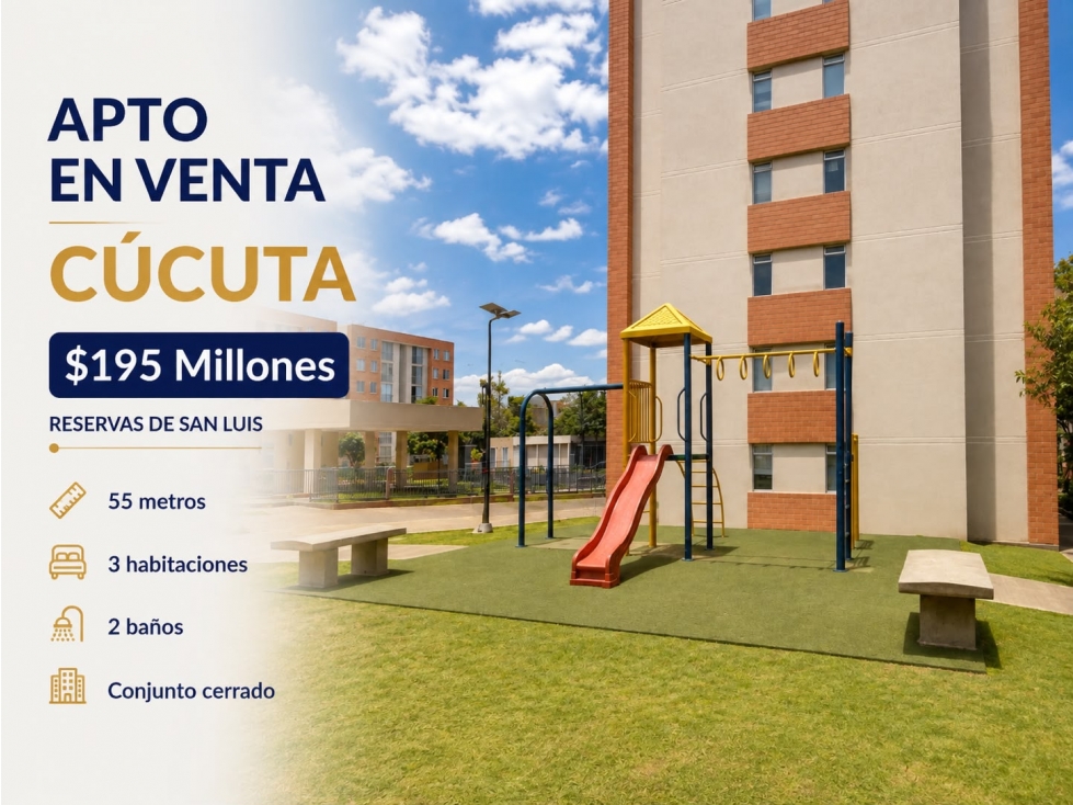 APARTAMENTO EN VENTA EN RESERVAS DE SAN LUIS, CÚCUTA