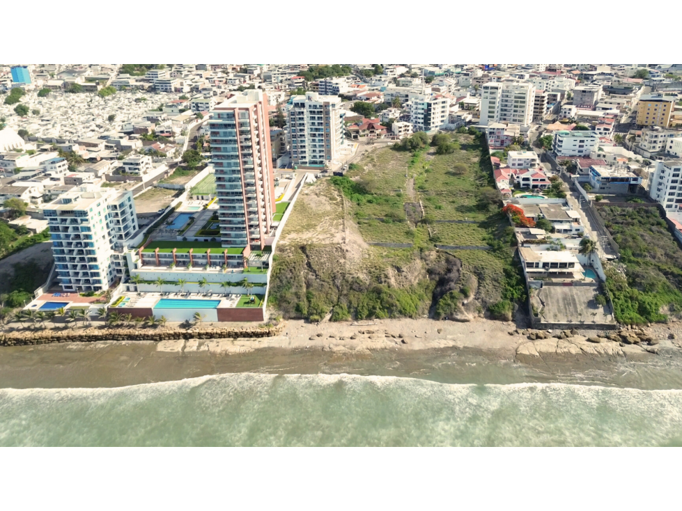 Terreno en venta frente al mar en Manta