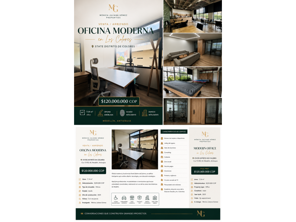 Venta /arriendo oficina moderna en edificio inteligente — foto 2