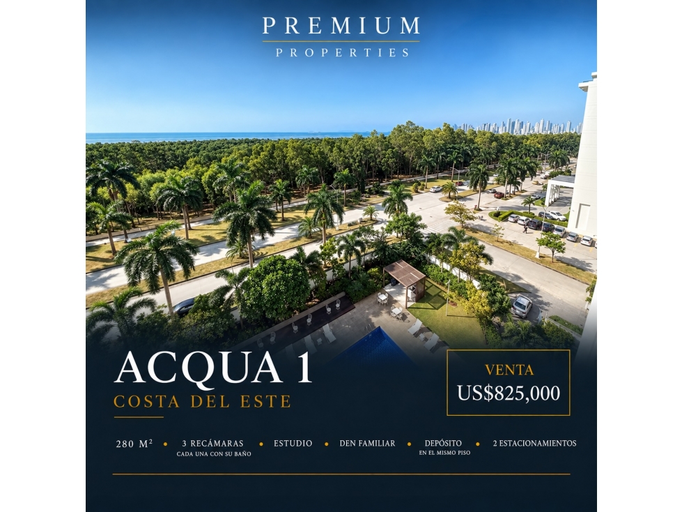 Apartamento en Costa del Este | PH Acqua 1