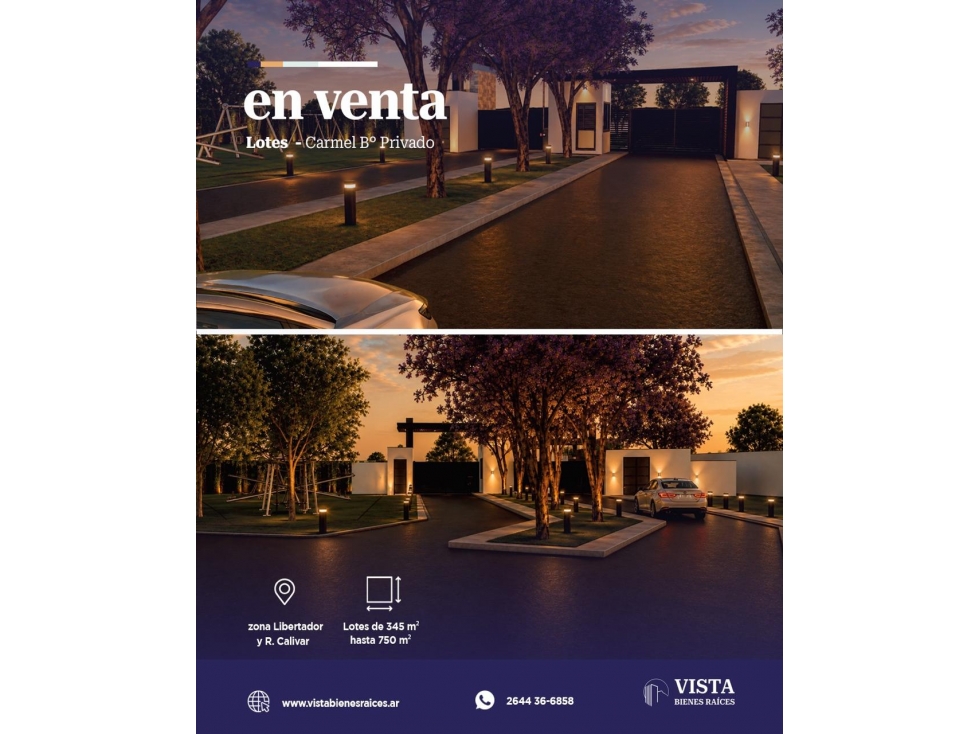 lotes en venta barrio privado carmel - 1